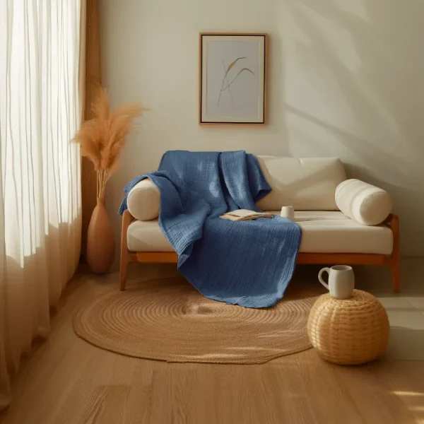 Organic Cotton Muslin Blanket - Image 4