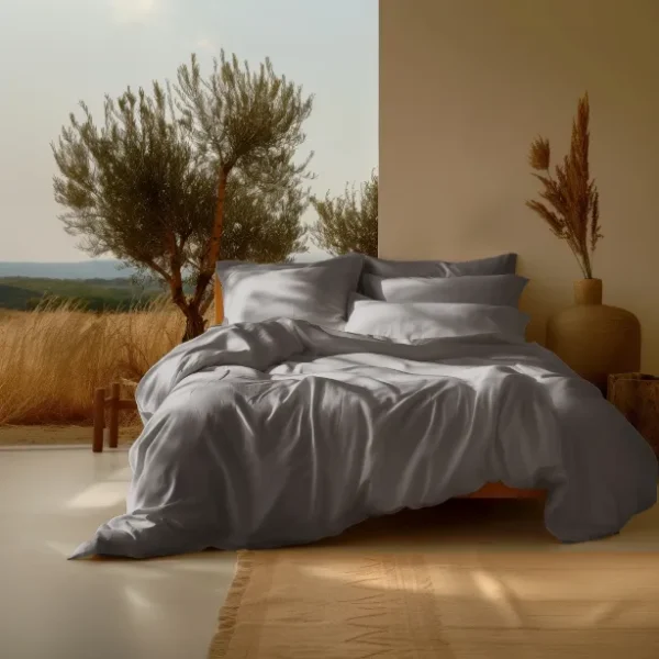 Organic Cotton Sateen Duvet Cover Set - Image 6